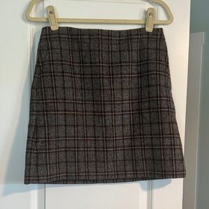 LOFT Plaid Pocket Skirt